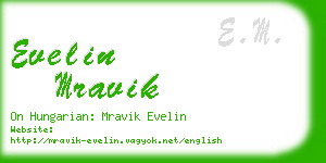 evelin mravik business card